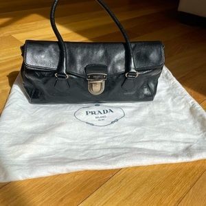 Vintage Prada leather shoulder bag - excellent condition!